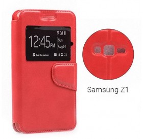 Αναδιπλούμενη θήκη με άνοιγμα για Samsung Z1 - Κόκκινο - 9649 GL-24622