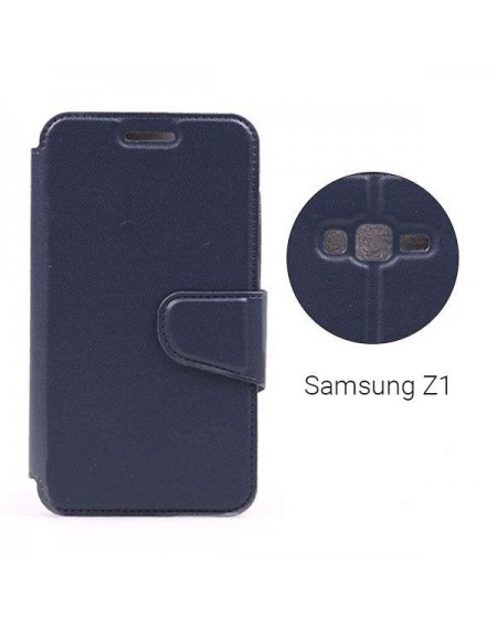 Αναδιπλούμενη θήκη - stand για Samsung Z1 - Μπλε Σκούρο - 3210 GL-24624
