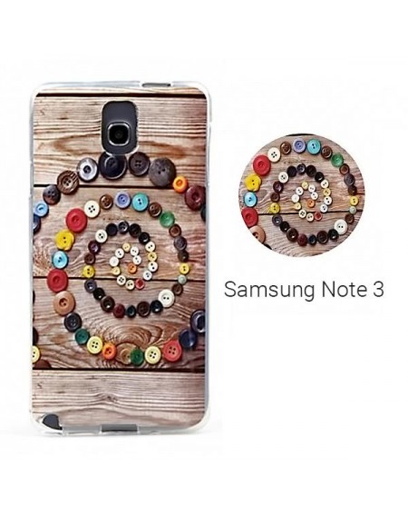 Backcase θήκη σιλικόνης σε σχέδιο "Buttons" για Samsung Note 3 - 9685 GL-24642