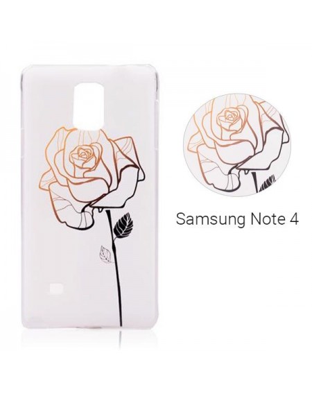 Backcase θήκη σε σχέδιο "Τριαντάφυλλο" για Samsung Note 4 - 8677 GL-24667