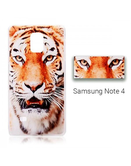 Backcase θήκη με σχέδιο "Tiger" για Samsung Note 4 - 4964 GL-24669