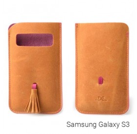 Θήκη από μαλακό δέρμα με φούντα για Samsung Galaxy S3 - Ταμπά / 4.8 ιντσών - 1941 GL-24676