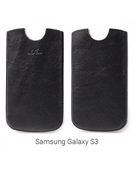 Θήκη από δερματίνη για Samsung Galaxy S3 - Μαύρο / 4.8 ιντσών - 5883 GL-24683