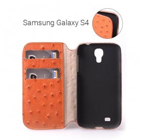 Αναδιπλούμενη θήκη - πορτοφόλι για Samsung Galaxy S4 - Πορτοκαλί - 9988 GL-24686