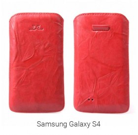 Θήκη από δερματίνη για Samsung Galaxy S4 - Κόκκινο /4 ιντσών  - 0972 GL-24696