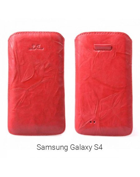 Θήκη από δερματίνη για Samsung Galaxy S4 - Κόκκινο /4 ιντσών  - 0972 GL-24696