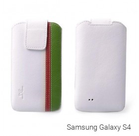 Τρίχρωμη θήκη από δερματίνη για Samsung Galaxy S4 - Λευκό/Κόκκινο/Πράσινο - 1850 GL-24698