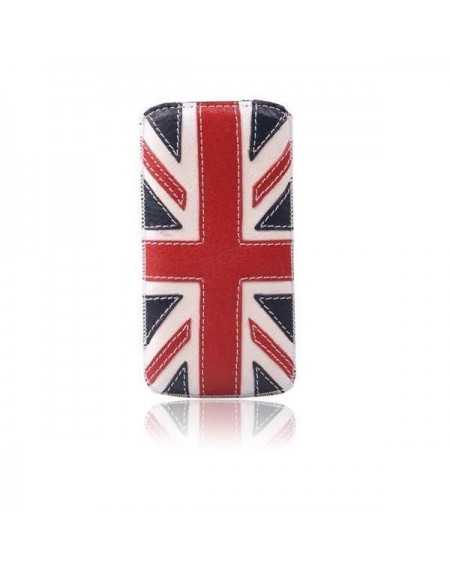 Θήκη από δερματίνη με ανάγλυφο σχέδιo "Britain Flag" για iPhone 5/5S - 6551 GL-24712