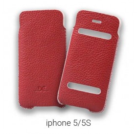 Δερμάτινη θήκη με ανοίγματα για iPhone 5/5S - Κόκκινο - 5513 GL-24720