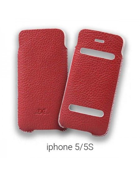 Δερμάτινη θήκη με ανοίγματα για iPhone 5/5S - Κόκκινο - 5513 GL-24720