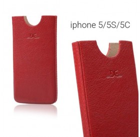 Δερμάτινη θήκη για iPhone 5/5S/5C - Κόκκινο/ 4 ιντσών- 4912 GL-24728