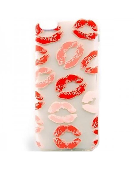 Backcase θήκη σιλικόνης με μοντέρνο σχέδιο "Red Lips" για iPhone 5/5S - 5002 GL-24766