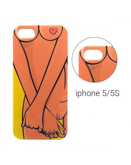 Backcase θήκη με σχέδιο "Naked Love" για iPhone 5/5S - 4242 GL-24789