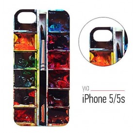Backcase θήκη σιλικόνης με μοντέρνο σχέδιο "Paint Brush" για iPhone 5/5S - 8378 GL-24802