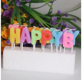 Κεράκια γενεθλίων "Happy birthday" με βάση GL-52145