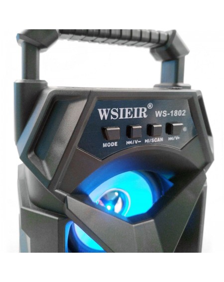 Φορητό bluetooth ηχείο 3W  με LED/FM/USB/SD/AUX  WSIEIR  WS-1802-  GL-54394