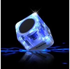 Μίνι φορητό bluetooth ηχείο με LED 3W και μικρόφωνο - Sardine B6 - Λευκό GL-52413