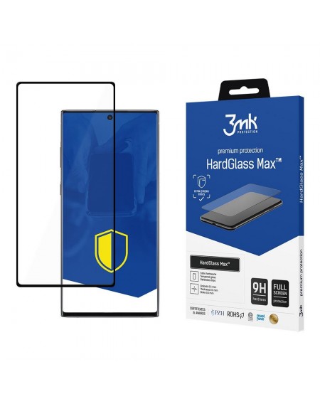Samsung Galaxy Note 10+ Black - 3mk HardGlass Max™ FingerPrint