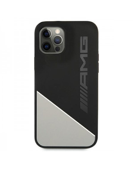 AMG AMHCP12MWGDBK iPhone 12/12 Pro szary/grey hardcase Silicone Two Tones