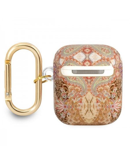 Guess  GUA2HHFLD AirPods cover złoty/gold Paisley Strap Collection