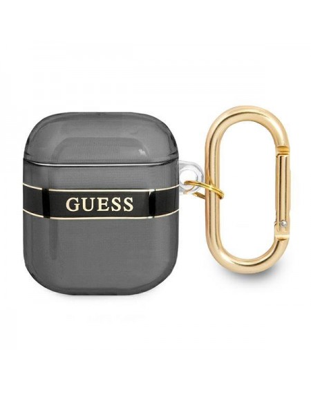 Guess  GUA2HHTSK AirPods cover czarny/black Strap Collection