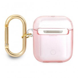 Guess  GUA2HHTSP AirPods cover różowy/pink Strap Collection