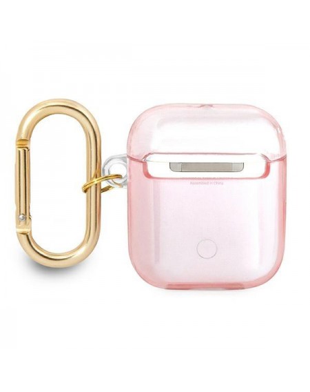 Guess  GUA2HHTSP AirPods cover różowy/pink Strap Collection