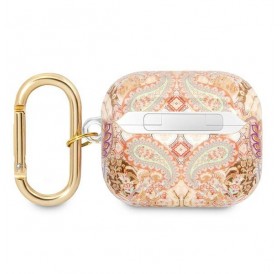 Guess  GUA3HHFLD AirPods 3 cover złoty/gold Paisley Strap Collection