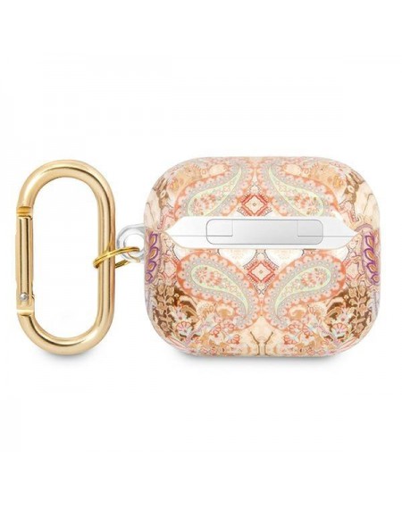 Guess  GUA3HHFLD AirPods 3 cover złoty/gold Paisley Strap Collection