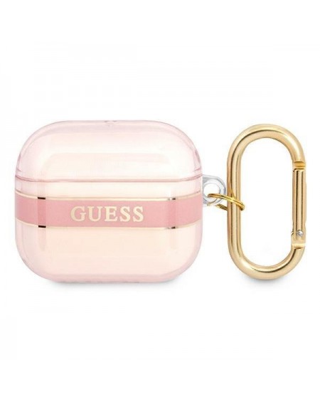 Guess  GUA3HHTSP AirPods 3 cover różowy/pink Strap Collection