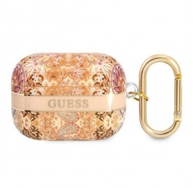 Guess  GUAPHHFLD AirPods Pro cover złoty/gold Paisley Strap Collection
