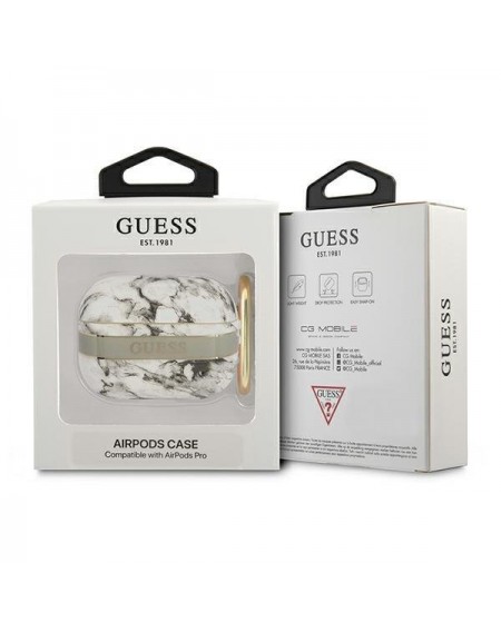 Guess GUAPHCHMAG AirPods Pro cover szary/grey Marble Strap Collection