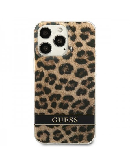 Guess GUHCP13LHSLEOW iPhone 13 Pro / 13 6,1" brązowy/brown hardcase Leopard