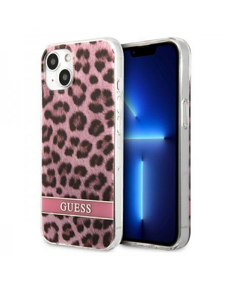 Guess GUHCP13MHSLEOP iPhone 13 6,1" różowy/pink hardcase Leopard