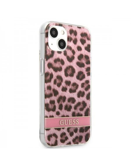 Guess GUHCP13MHSLEOP iPhone 13 6,1" różowy/pink hardcase Leopard