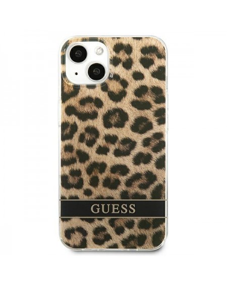 Guess GUHCP13MHSLEOW iPhone 13 6,1" brązowy/brown hardcase Leopard