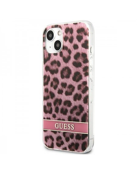 Guess GUHCP13SHSLEOP iPhone 13 mini 5,4" różowy/pink hardcase Leopard