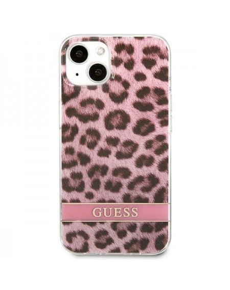 Guess GUHCP13SHSLEOP iPhone 13 mini 5,4" różowy/pink hardcase Leopard