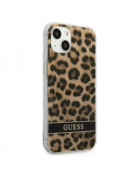 Guess GUHCP13SHSLEOW iPhone 13 mini 5,4" brązowy/brown hardcase Leopard