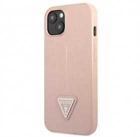 Guess GUHCP13SPSATLP iPhone 13 mini 5,4" różowy/pink hardcase SaffianoTriangle Logo