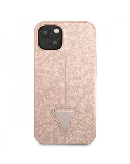 Guess GUHCP13SPSATLP iPhone 13 mini 5,4" różowy/pink hardcase SaffianoTriangle Logo