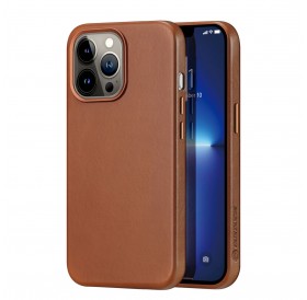 Dux Ducis Naples case for iPhone 13 Pro Max leather cover (MagSafe compatible) brown