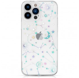 Kingxbar Lucky Series iPhone 13 case decorated with original Swarovski crystals transparent (Zodiac)