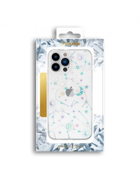 Kingxbar Lucky Series iPhone 13 case decorated with original Swarovski crystals transparent (Zodiac)