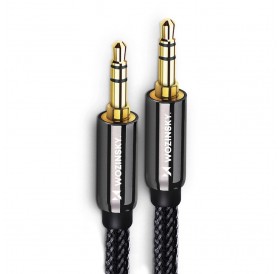 Wozinsky universal mini jack cable 2x AUX cable 1.5 m black