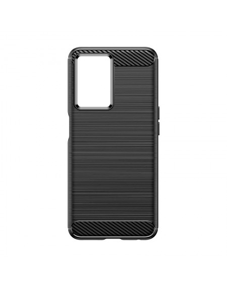 Carbon Case Cover for Oppo A57 5G / A57 / A77 5G / A77 / K10 5G, Realme V23 5G / Narzo 50 5G / Q5i 5G Flexible Silicone Carbon Cover Black