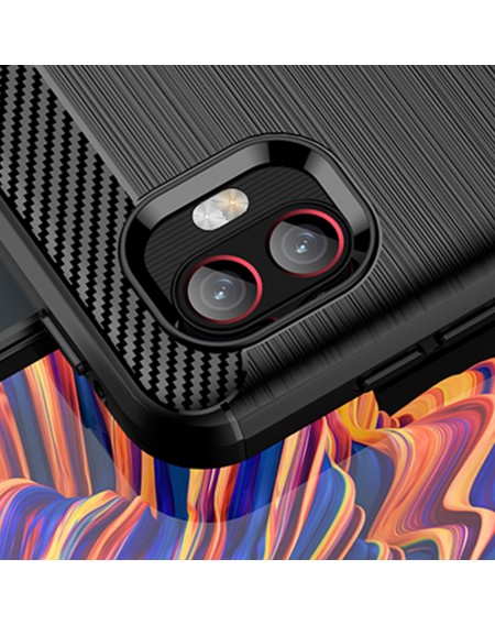 Carbon Case for Samsung Galaxy XCover 6 Pro flexible silicone carbon cover black
