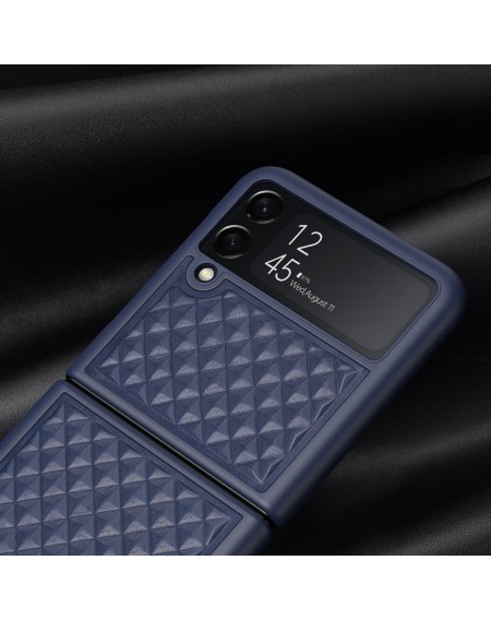 Dux Ducis Venice Leather Case for Samsung Galaxy Z Flip 3 Genuine Leather Blue