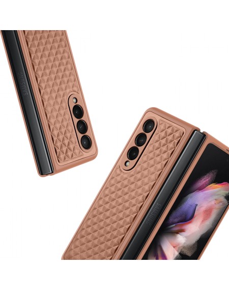 Dux Ducis Venice Leather Case for Samsung Galaxy Z Fold 3 Genuine Leather Cover Brown