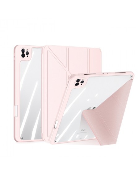 Dux Ducis Magi case for iPad Pro 12.9 &#39;&#39; 2021/2020/2018 smart cover with stand and storage for Apple Pencil pink
